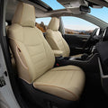Custom Fit RAV4 Seat Cover for Toyota RAV4 2019 2020 2021 2022 2023 2024 Adventure and TRD-Off Road,Faux Leather,2-Row Full Set,(Beige)
