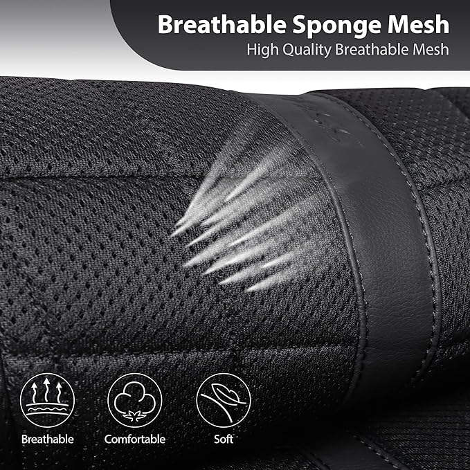 CAR PASS 3D Air Mesh Seat Covers for Car, Leather Car Seat Cover Front Seats, Breathable Foam Premium Leather Mesh Front Seat Covers Universal Fit for Cars Sedans Trucks Vans SUVs, All Black