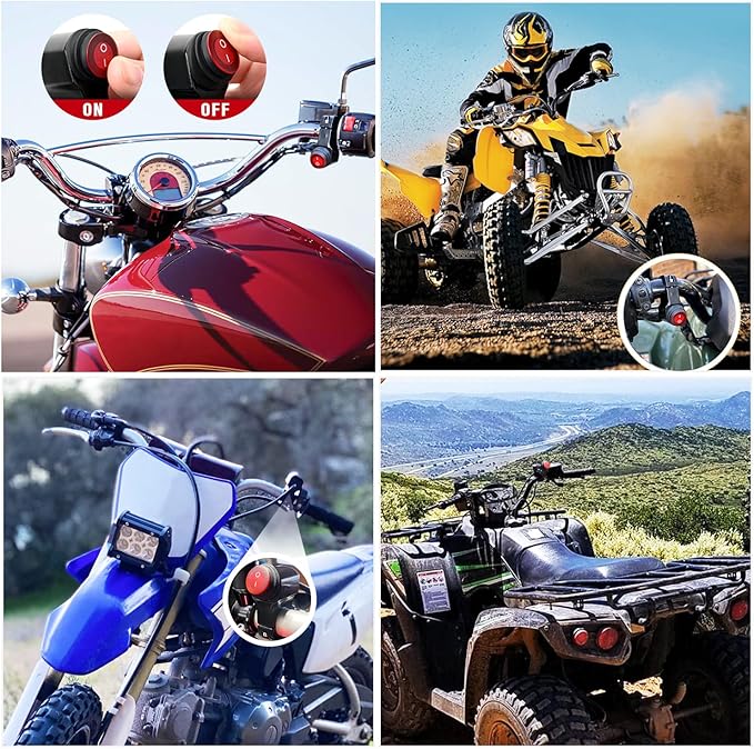 Nilight Wiring Harness Kit Nylon 16 AWG 1 Lead 12V Motorcycle Handlebar Switch On Off Power Relay Blade Fuse for LED Light Bar Off Road Lights on Motorcycles Bicycles ATV UTV