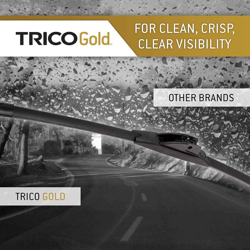 TRICO Gold™ (18-2020) 20 & 20 Inch Pack of 2 Automotive Replacement Windshield Wiper Blades for My Car Premium All Weather Beam Blade for Select Vehicle Models