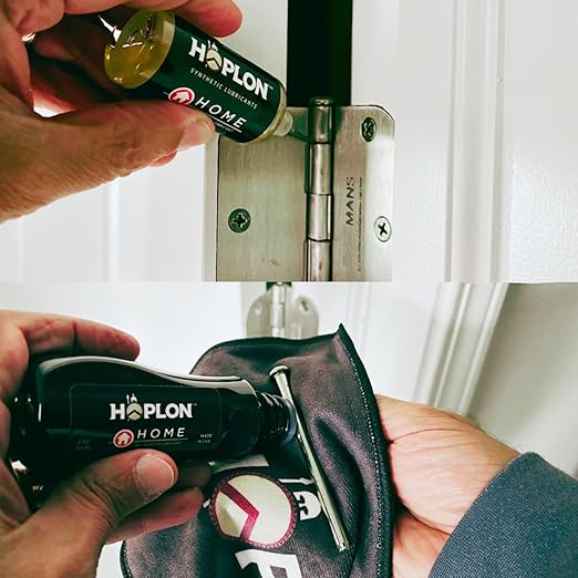Hoplon Home Kit — Door Hinge Lubricant & Garage Door Maintenance Kit, Hinge Oil, Lock Lubricant & Squeaky Door Fix, Complete Home Lubricant Set with 3 Applicators, Made in USA