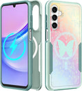 for Samsung Galaxy A14 5G Phone Case - Compatible with MagSafe Women Girls Cute Magnetic Protective Cover Kawaii Girly Butterfly Heavy Duty Shockproof Design for Samsung Galaxy A14 5G Cases