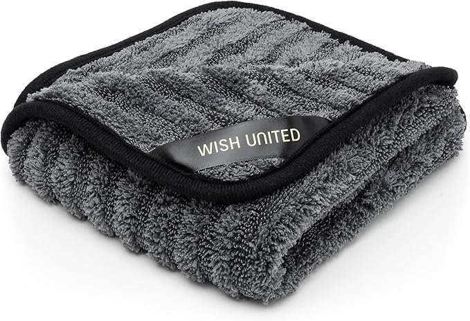 High Absorbency Weavy Microfiber Car Detailing Soft Drying Towel 1200gsm (1pack, 13.7"x13.7")