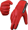 J.A.G. Motorcycle Gloves - Premium Leather Perforated Motorcycle Gloves for Men with Knuckle Protection | Touchscreen Motorbike Riding Gloves