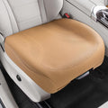 1 Piece Front Leatherette Seat Covers Faux Leather Bottom Car Seat Covers, Super Breathable,Anti-Slip,Universal Seat Covers for Cars,Full Wrapping Edge Fit for Most Sedans SUV Pick-up (Brown)