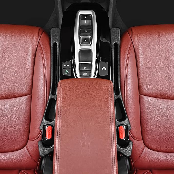 7F Car Seat Gap Filler, Organiser Between Seat and Centre Console, Universal Car Accessories, Fit SUV Truck Storage Black