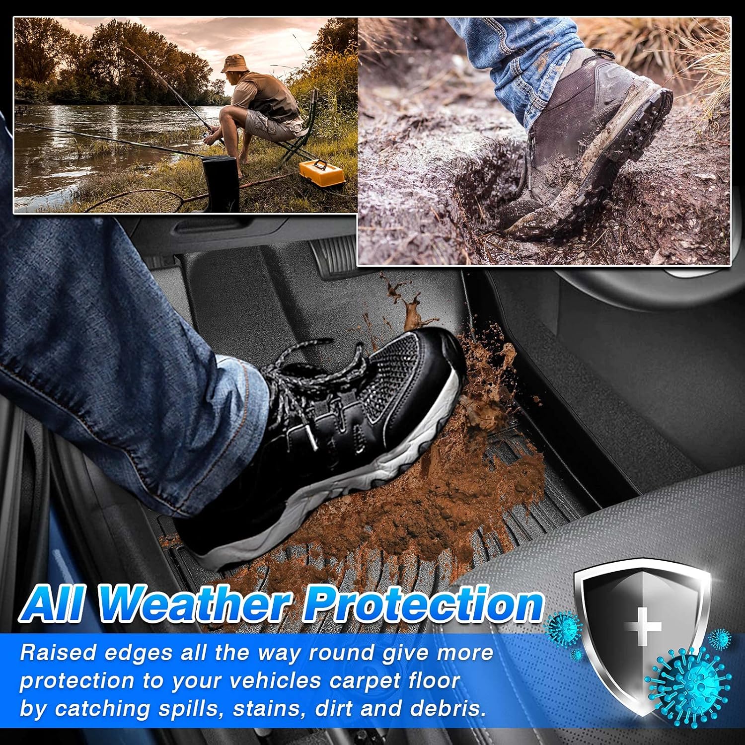 Cartist Custom Fit for Floor Mats 2014-2023 Chevrolet Chevy Trax / 2013-2023 Buick Encore (Not fit Encore GX) All Weather Floor Liners 2 Rows TPE Odorless
