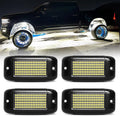 Nicoko 108 High-Power LEDs per Pod 4Pods Pure White Rock Lights Ultra-Bright Offroad Underglow Kit Advanced Heat Dissipation IP68 Waterproof for Truck, SUV, UTV, ATV, RZR