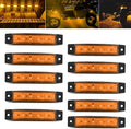 10 Pcs Amber LED Rock Strip Lights,Wheel Well Underglow Lighting Kits,Car Rock Lights Exterior Side Marker Lights for Wrangler Truck Golf Cart RV RV SUV Offroad