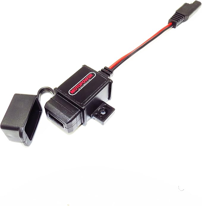 MOTOPOWER MP0609 3.1Amp Motorcycle USB Port SAE to USB Adapter