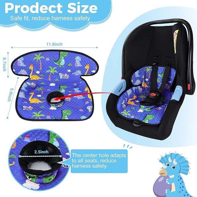 Piddle Pad Car Seat Liner, Waterproof Soft Car Seat Protector for Potty Training, Travel-Friendly Baby Toddler Carseat Cover, Machine Washable Liner for Spills, Potty Accidents (Blue)