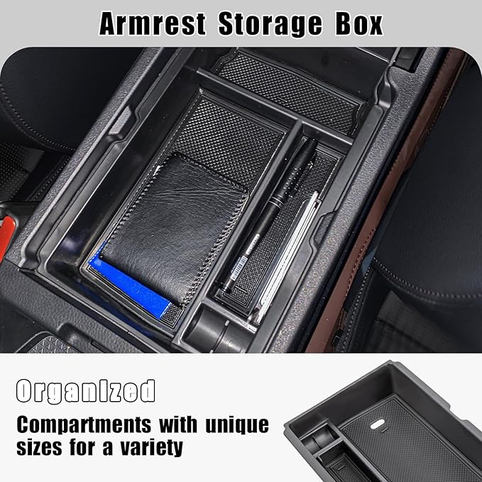 4PCS Center Console Organizer Compatible with 2023 2024 2025 2026 Honda CRV EX-L/Sport-L Hybrid Dashboard Tray and Armrest Storage Box Armrest Hidden Tray Interior Accessories