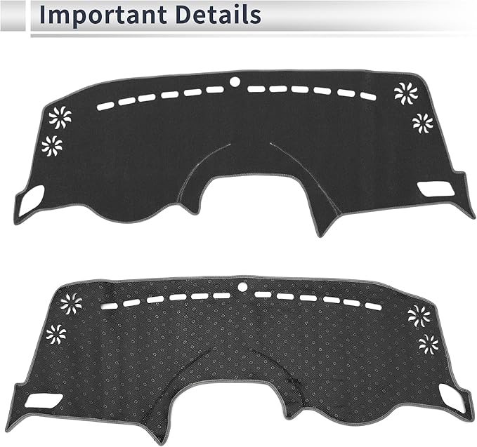 Center Console Dash Cover for Jeep Renegade 2015-2022 Non-Slip Dashboard Carpet Mat Polyester Silicone