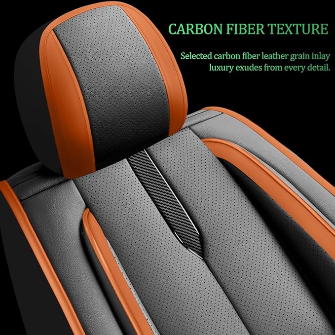 Fit Impreza Car Seat Covers for Subaru Impreza 2004-2024 2025 2026 -Upgraded Premium Waterproof & Breathable Leather,Airbag Compatible,All-Weather Seat Cushion Protector,Full Set,Black-Brown