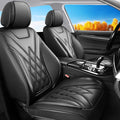 Fit TSX Car Seat Covers for Acura TSX 2003-2014 - Premium Leather, Waterproof, All-Weather, Airbag Compatible, Anti-Slip, Breathable, Easy Install, Seat Protectors, Full Set, Black