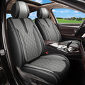 Car Seat Covers Front Pair for Honda HR-V/HRV 2016-2026: Breathable Perforated Leather Seat Cover (Black&Grey)