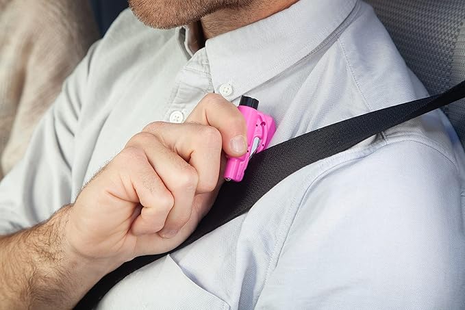 resqme The Original Compact Emergency Keychain Car Escape Tool, Seatbelt Cutter and Window Breaker, Made in USA, Pack of 2