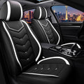 CTDS Car Seat Covers for Chevy Malibu 2000-2026, Stylish Sport Seat Cover, Premium Nappa Leather Car Seat Cover. Automobile Seat Covers Sets.(Standard 2 Seats/Black White)