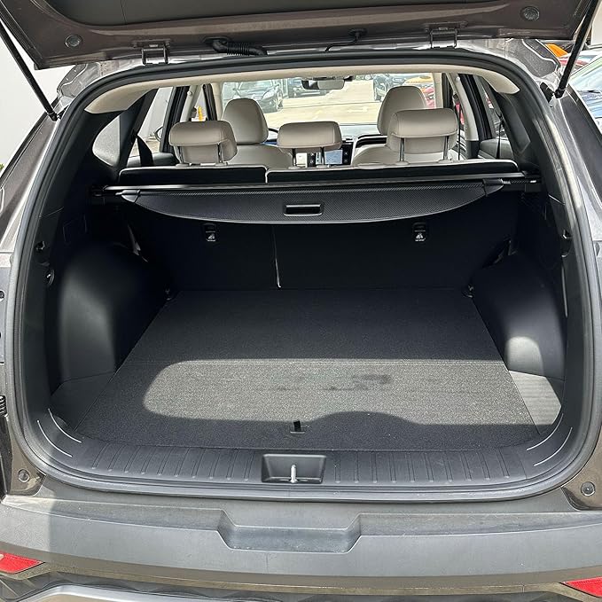 Cargo Cover for Hyundai Tucson 2026 2025 Accessories 2024 2023 2022(Canvas),Retractable Trunk Cover Organizer Security Shielding Shade Tonneau Cover for Hyundai Tucson Accessories