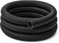 Electriduct Split Wire Loom Tubing Polyethylene Corrugated Flexible Conduit - 3/8" Nominal Size - 20 Feet - Black