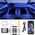 LED Lights for Car Interior - 5 in 1 Wireless Ambient Lighting Kit with 236" Fiber Optic, 16 Million Colors, APP Music Sync - Car Neon Lights for Cars, Trucks, SUVs（USB）