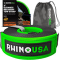 Rhino USA Recovery Tow Strap (3" x 20') - 31,518lb Break Strength - Emergency Recovery Strap Tow Rope for Truck, UTV, ATV & More - Heavy Duty Towing Strap for Offroad 4x4 Use - Compatible with Jeep