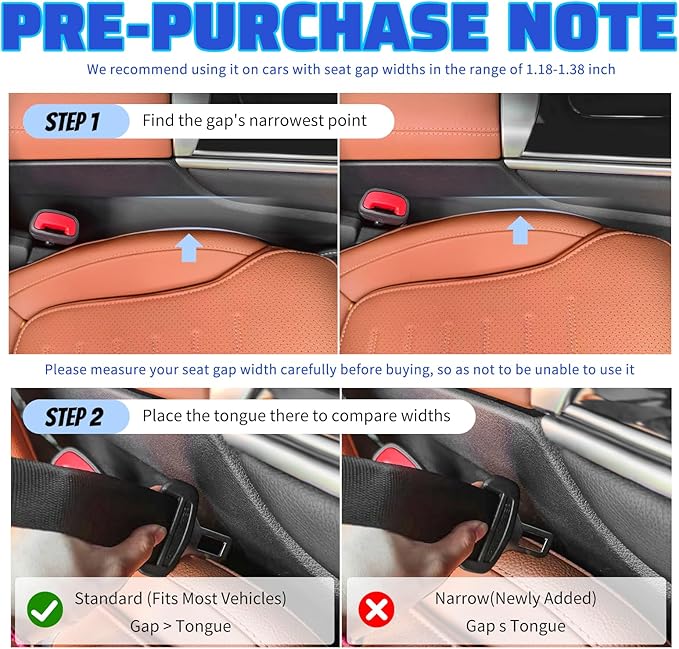 2PCS Car Seat Gap Filler Organizer with Cell Phone Holder,2 in 1 Cars Gap Seat Filler for Blocking Gaps,Upgraded in Between Cars Seats Catcher Car Interior Accessories
