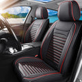 Front Seat Covers Fit for Toyota Venza 2009-2026, Car Seat Covers Front Seats, Breathable Faux Leather Automotive Seat Covers Front Pair Anti-Slip Seat Cover(Black&Red, Front)