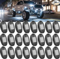 LED Rock Lights for Trucks 24 Pods, 6000K White Underglow Light Kit with 36 LEDs SMD Chips, IP68 Waterproof Neon Underbody Lighting for SUV UTV ATV RZR Car Boat Off Road 4x4