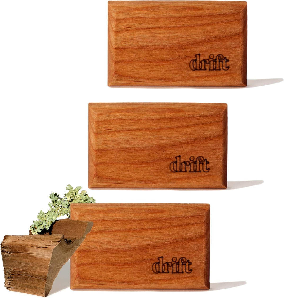 Drift Car Air Freshener - Wood Fragrance - Automotive Odor Eliminator - Long Lasting Scent - Teak Scent Refill - Pack of 3 - NO CLIP INCLUDED