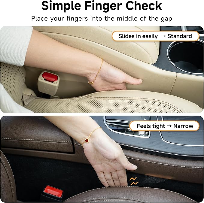 Givifive Car Seat Gap Filler Set of 2, Soft Foam Multifunctional Seat Side Gap Filler with Organizer & Hook Function, 3in1 Gap Stopper Universal Fit Car SUV Truck Fill The Gap Between Seat & Console