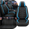 CTDS Car Seat Covers for Ford F-150 2000-2026, Stylish Sport Seat Cover, Premium Nappa Leather Car Seat Cover. Automobile Seat Covers Sets.(Standard 5 Seats/Black Blue)
