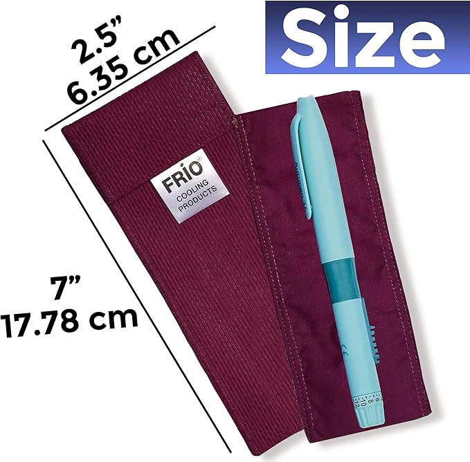 FRIO Cooling Wallet - Insulin Cooler for 45+ Hours of Stress Free On The Go - Burgundy - Individual
