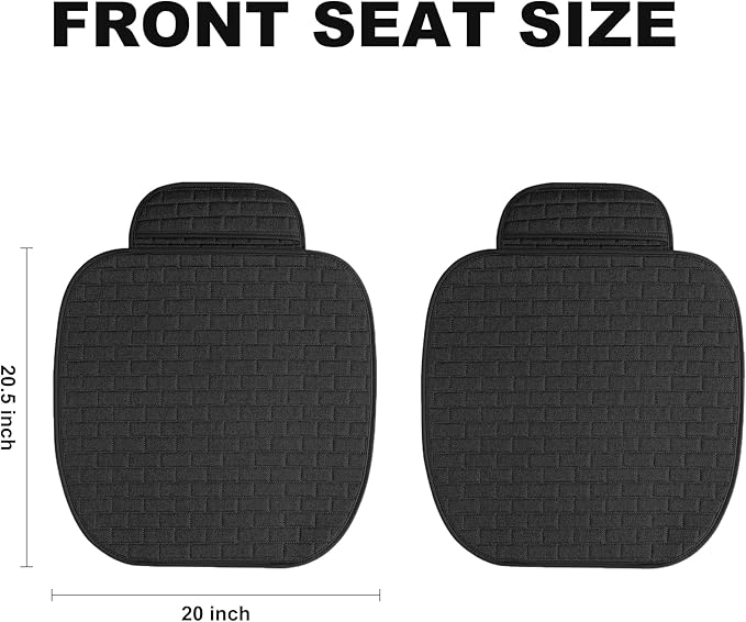 VarCozy Linen Car Seat Covers, Bottom Breathable Seat Covers for Cars for All Seasons with Non-Slip Protector, Universal Seat Covers for Cars, SUVs, Trucks
