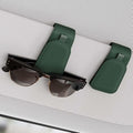Sotfamily Sunglass Holder for Car Visor, Suede Cloth Magnetic Sunglass Organizer for Car Accessories, 2 Packs, Grass Green