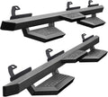 Running Boards Compatible with 2007-2018 Jeep Wrangle JK 4 Doors, Carbon Steel Coated Black Side Steps Nerf Bars