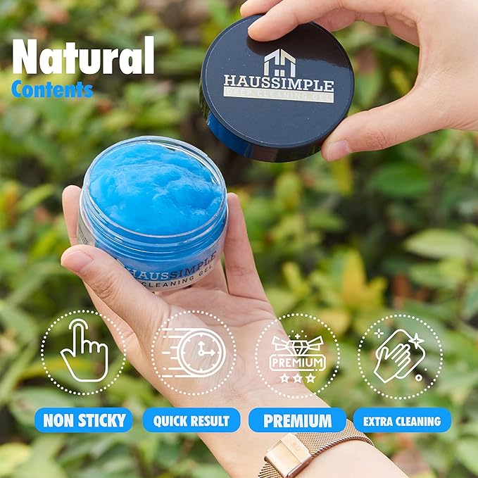 Car Cleaning Gel for Car Detailing - Pack of 4 - for Removing Dust from Car Vent Dashboard Interior, Keyboard Cleaning Putty for PC, Laptop
