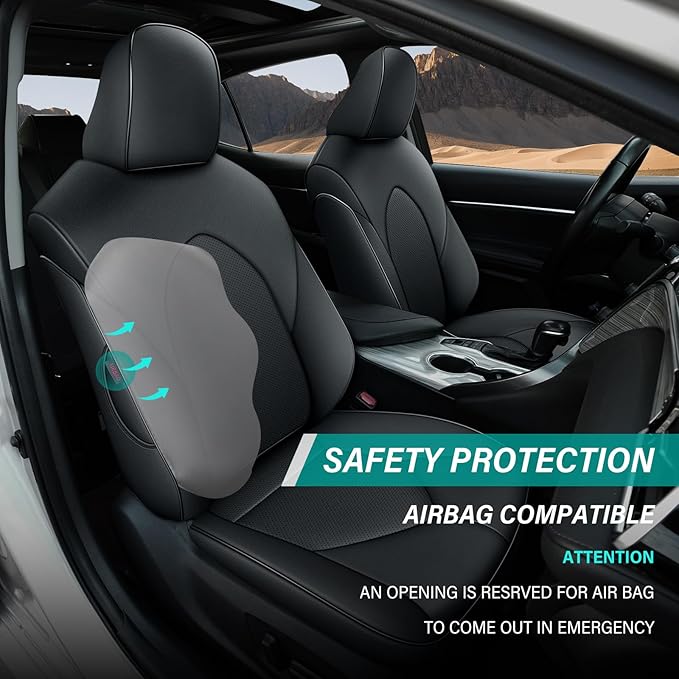 AOMSAZTO Custom Fit Seat Covers for Toyota Camry 2020 2021 2022 2023 2024 (TRD) Leather Camry Seat Protector Full Set Black