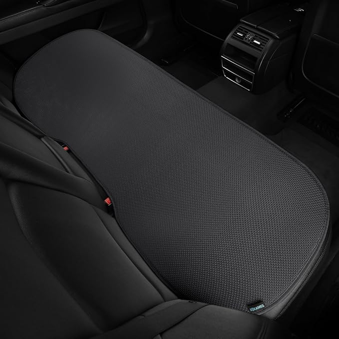 All Season Rear Bench Car Seat Covers Black - Breathable Car Seat Protectors with Anti Slip Bottom - Durable Auto Seat Cushions Universal Fit for Vehicles Cars SUV Trucks Size M