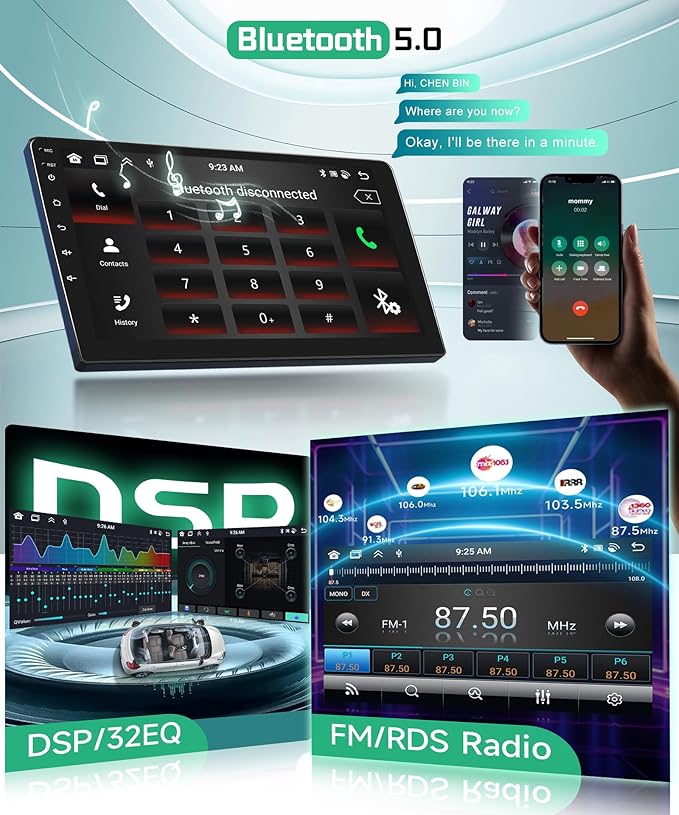 8 Core 4G+64G Car Radio Stereo for Chevrolet Chevy Camaro 2008-2015 with 5GWIFI Wireless Carplay Android Auto, Sellrich 9" 1280P Touchscreen Radio with Bluetooth 5.0 GPS FM/RDS SWC Backup Camera