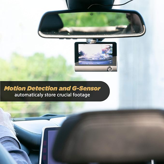 Scosche DDVR2XFHD-SP1 1080P Full HD Dash Camera for Cars - Dash Cam with Front and Rear Cameras and 4" Screen- Car Dashcam DVR - Enhanced Night Vision - 24/7 Parking Mode Car Security Solution