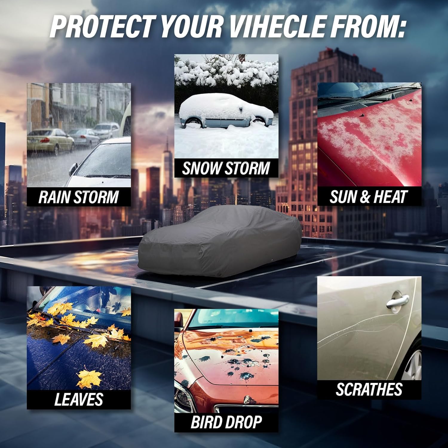 Supreme Full Car Cover - Semi Custom Fit for Equinox 2010-2017 SUV 4-Door | All-Weather Protection: Waterproof, Dustproof, Windproof, UV-Resistant | Includes Accessories