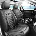 Fit Tucson Premium Leather Car Seat Covers Compatible with Hyundai Tucson 2010-2024 2026, Breathable, Wear Resistant, Airbag Compatible, All-Weather Protection & Full Coverage, Full Set Black