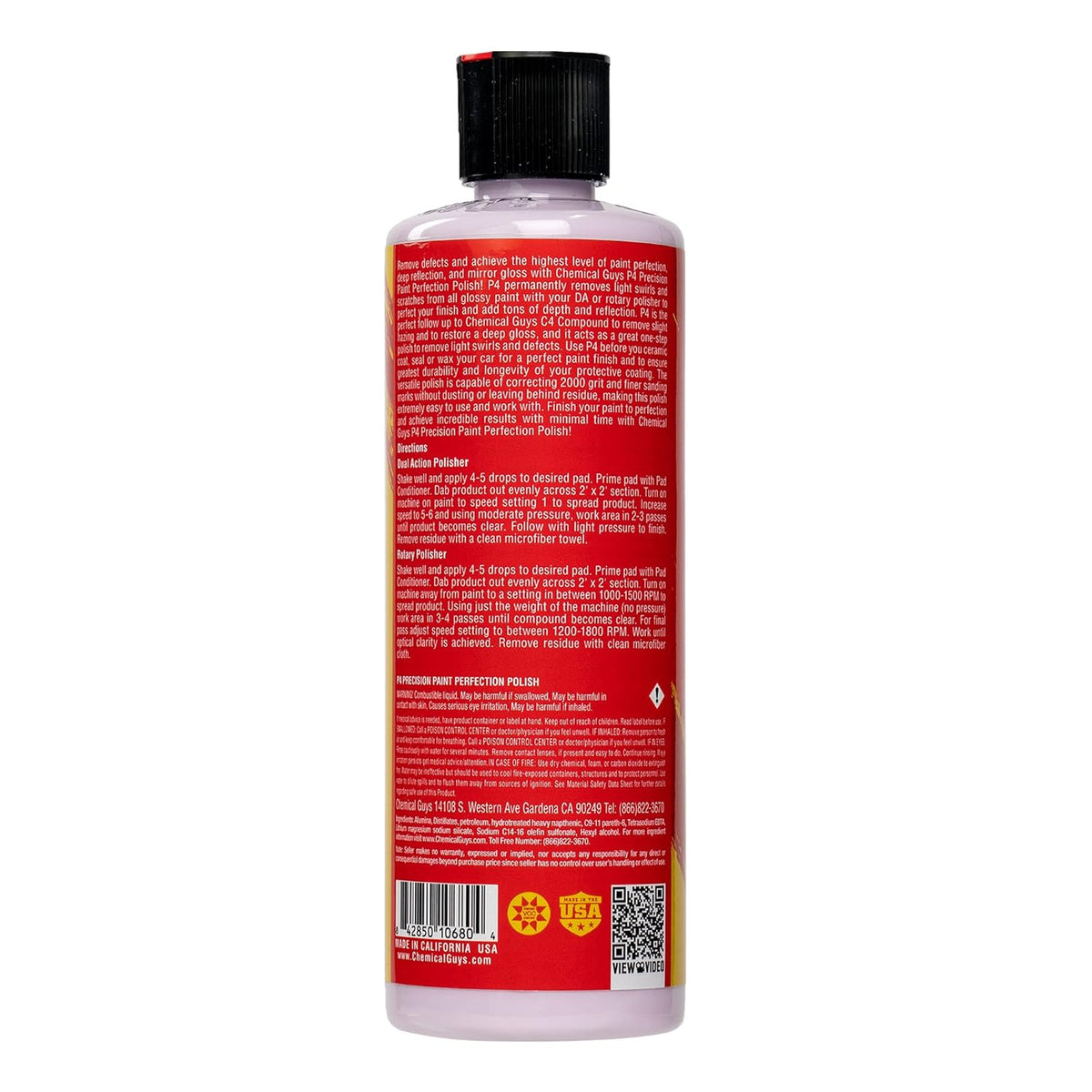 Chemical Guys GAP11716 P4 Precision Paint Perfection Polish (Paint Correction - Fixes Scratches, Swirls & Towel Marks), 16 oz.