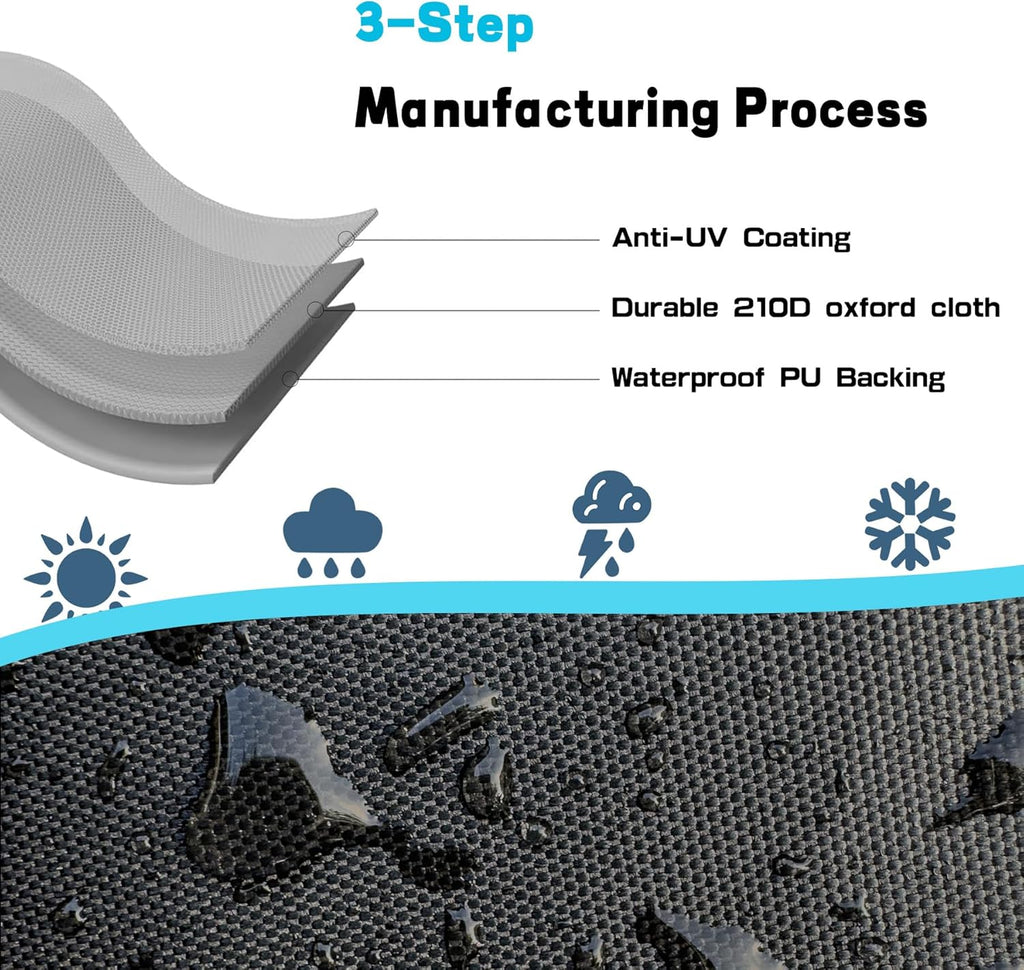 Motorcycle Cover All Season, Outdoor Storage Moped Covers, All-Weather Universal Waterproof Scooter Cover Fits up to 86.6" Motorcycles Vehicle