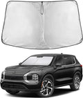EcoNour Windshield Sunshade Compatible for Mitsubishi Outlander 2022-2024 2025 2026, Sun Visor for Front Windshield & Window Sun Shade Cover, UV Heat Blocker & Protector, Car Accessories