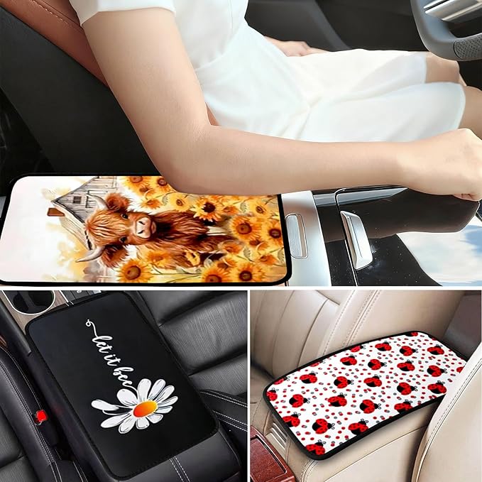 Skeleton Hand Vehicle Center Console Armrest Cover Pad,Skull Car Accessories Soft Middle Console Cushion Pad,Auto Arm Rest Mat Decor Horror Gifts for Women Men Dad for Most Vehicle SUV Truck