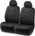 Skechers Memory Foam Car Seat Covers, Lycra Fabric Seat Cover, Car Seat Covers Front Seats Airbag Compatible, Automotive Comfort Protection for Most Cars, Trucks, SUVs, Black