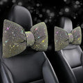 4 PCS Bling Car Pillows,Rhinestones Bowknot Car Headrest Pillow,Car Neck Pillow for Driver Relax Necksupport,Sleeping Travel Support Neck Pillow,Shiny Diamond Interior Accessories for Women, Colorful