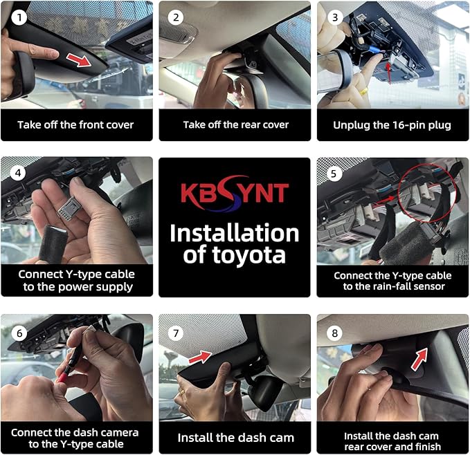 4K &1080P Dash Cam for 2024 2025 2026 Toyota Grand Highlander XLE Limited Platinum (AS10),OEM-Style, UHD 2160P Video,Built-in WiFi & APP,Loop-Recording,G-Sensor,Plug & Play,128GB Card